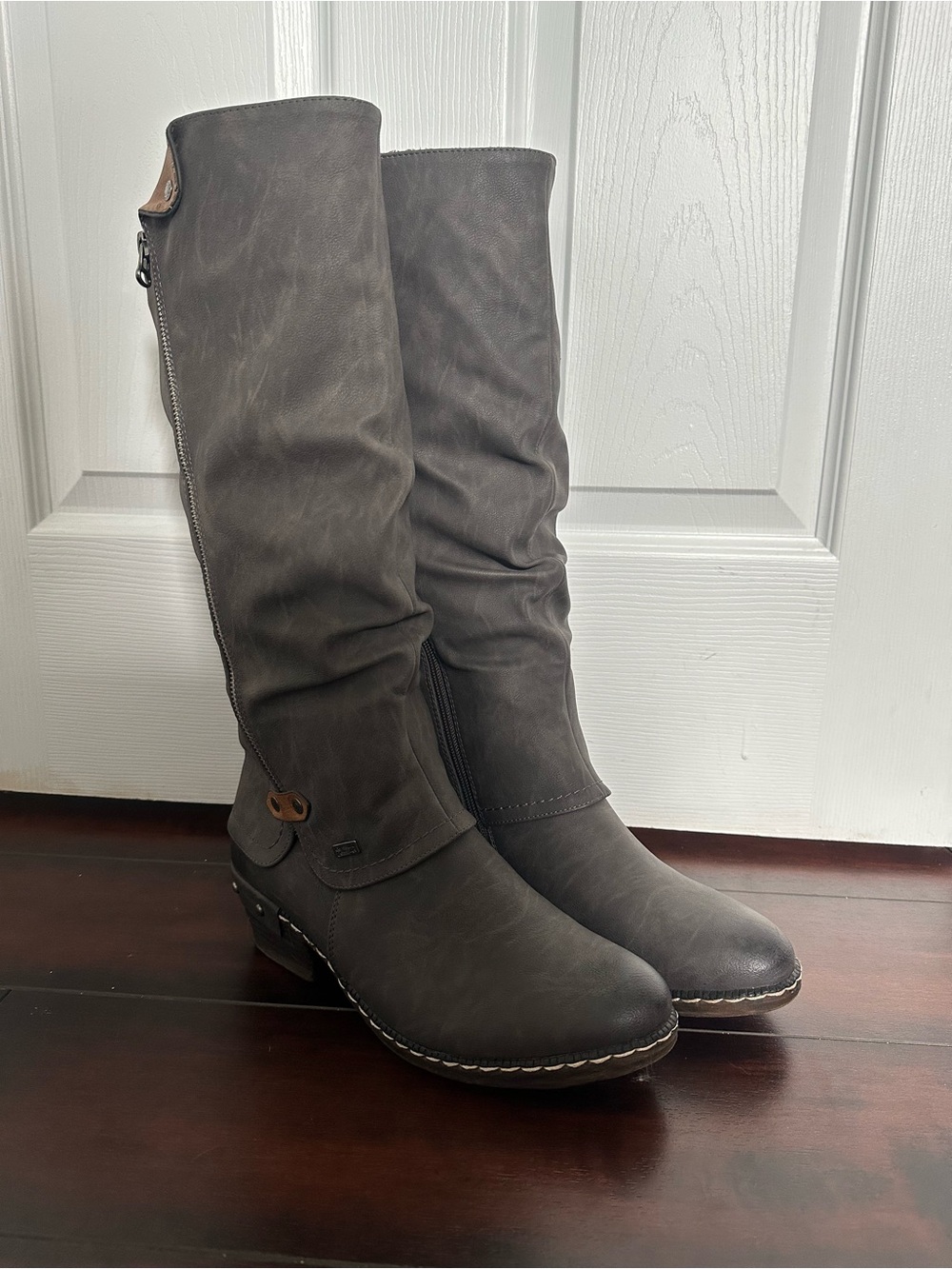Size 8 (EU 39) Rieker 93655-45 Women’s Slouch Riding Winter Boots Faux Fur - Picture 2 of 11